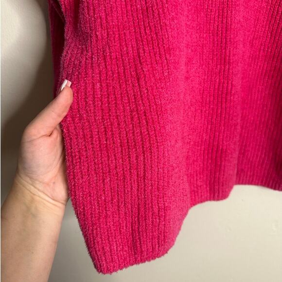 Lovers + Friends Jade Sweater Hot Pink Turtleneck Pullover Revolve XS - Picture 5 of 7